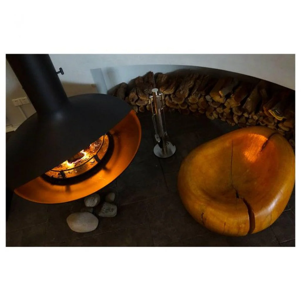 Atomo Suspended Fireplace With Ethanol Burner & Base Plate - Image 4