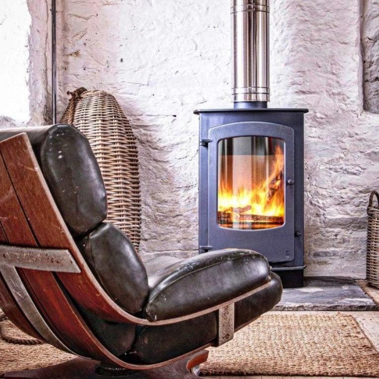 Charnwood Cove 3 Low Freestanding Wood Fireplace - Image 3