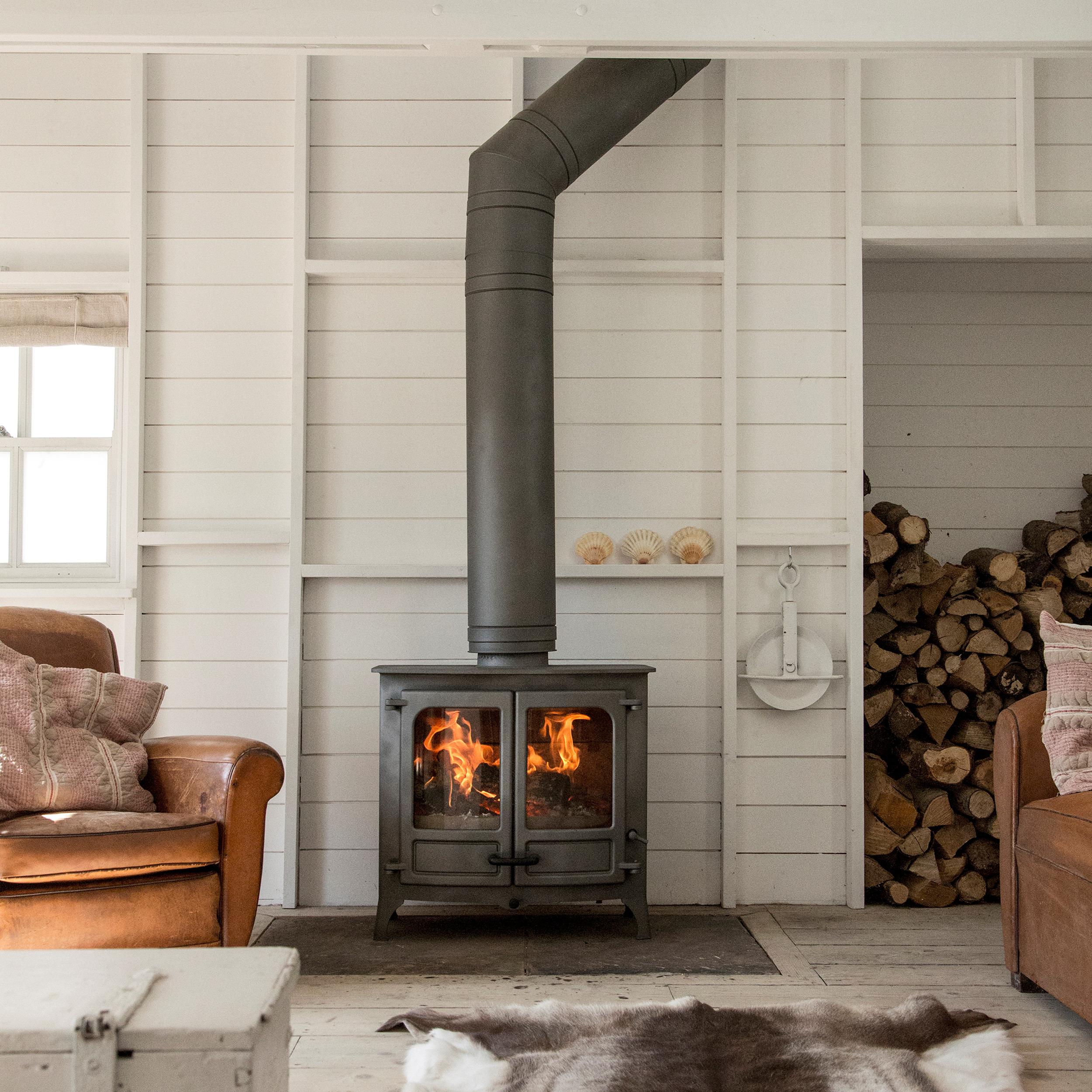 Charnwood Island III Freestanding Wood Fireplace - Image 4