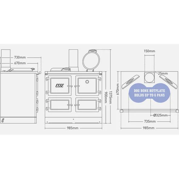 Esse 1000W Wood Cooker - Image 13