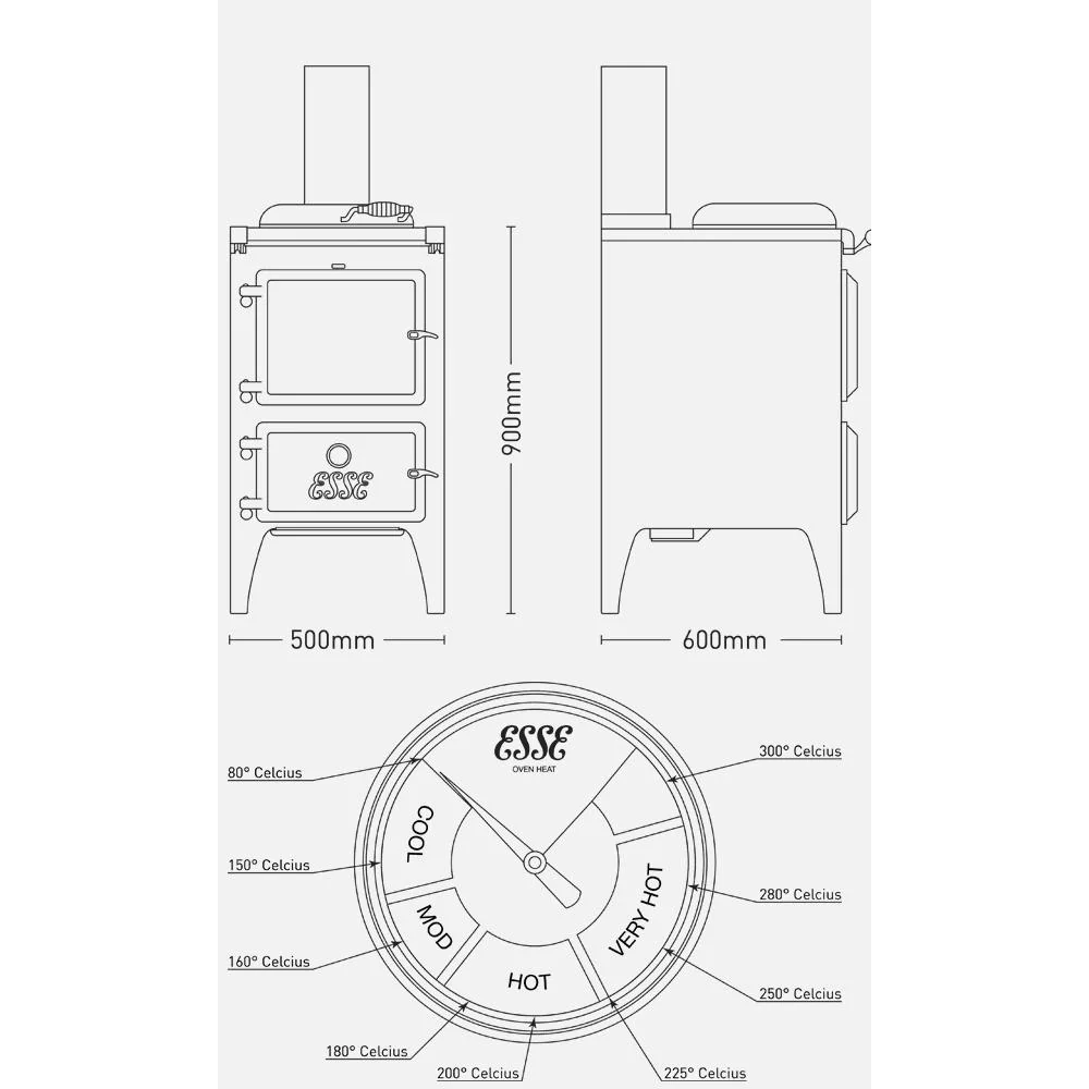 Esse Bakeheart Wood Cooker - Image 14