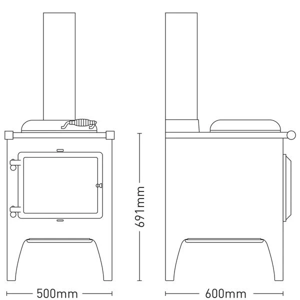 Esse Warmheart Deluxe Wood Cooker - Image 12