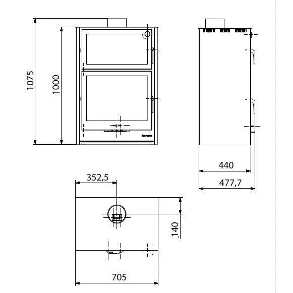 Hergom Laredo Freestanding Wood Cooker - Image 8