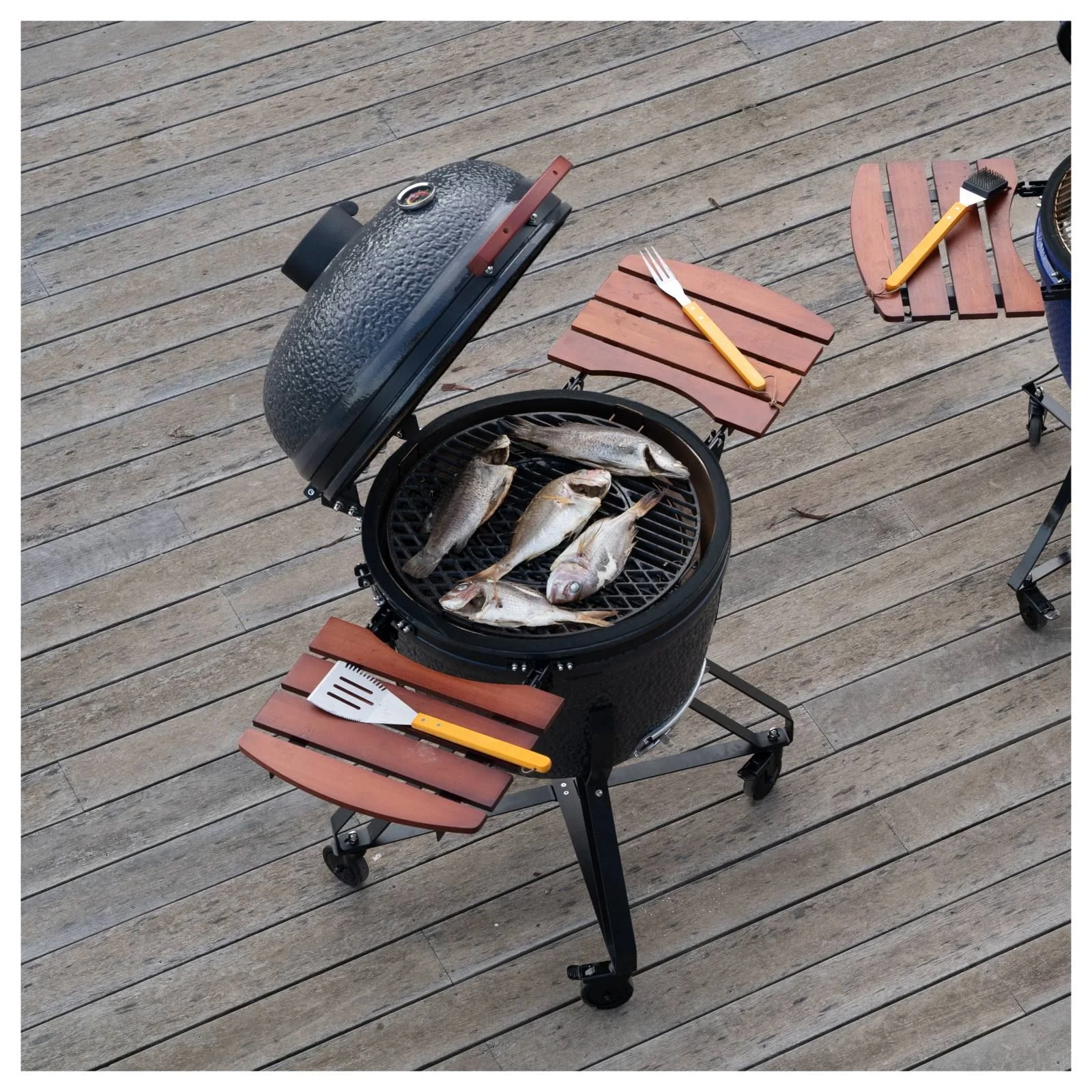 Kamado Devil 26" Grey Ceramic BBQ - Image 14