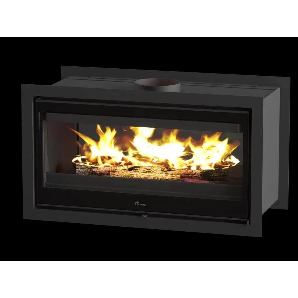 Lacunza Nickel 1000 Double Sided In-Built Wood Fireplace - Image 3