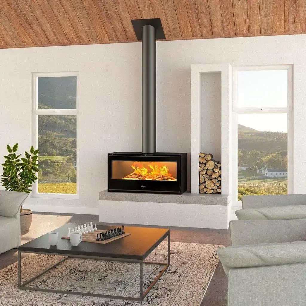 Lacunza Silver 1000 Free Standing Wood Fireplace - Image 3