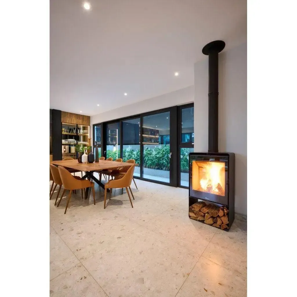 Lacunza Atlantic 613 (Includes Heat Shield) Free Standing Wood Fireplace - Image 4