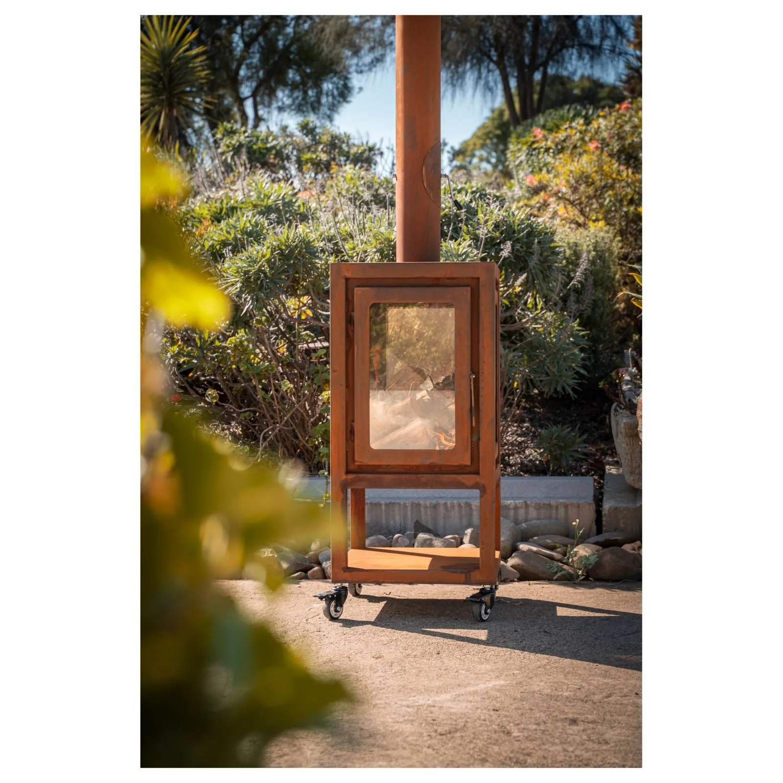 Lazaro Large Outdoor Wood Fireplace - Image 3