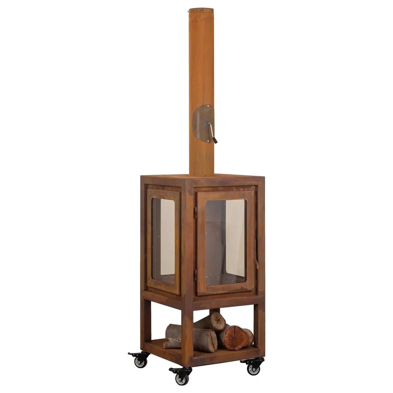Lazaro Large Outdoor Wood Fireplace - Image 4