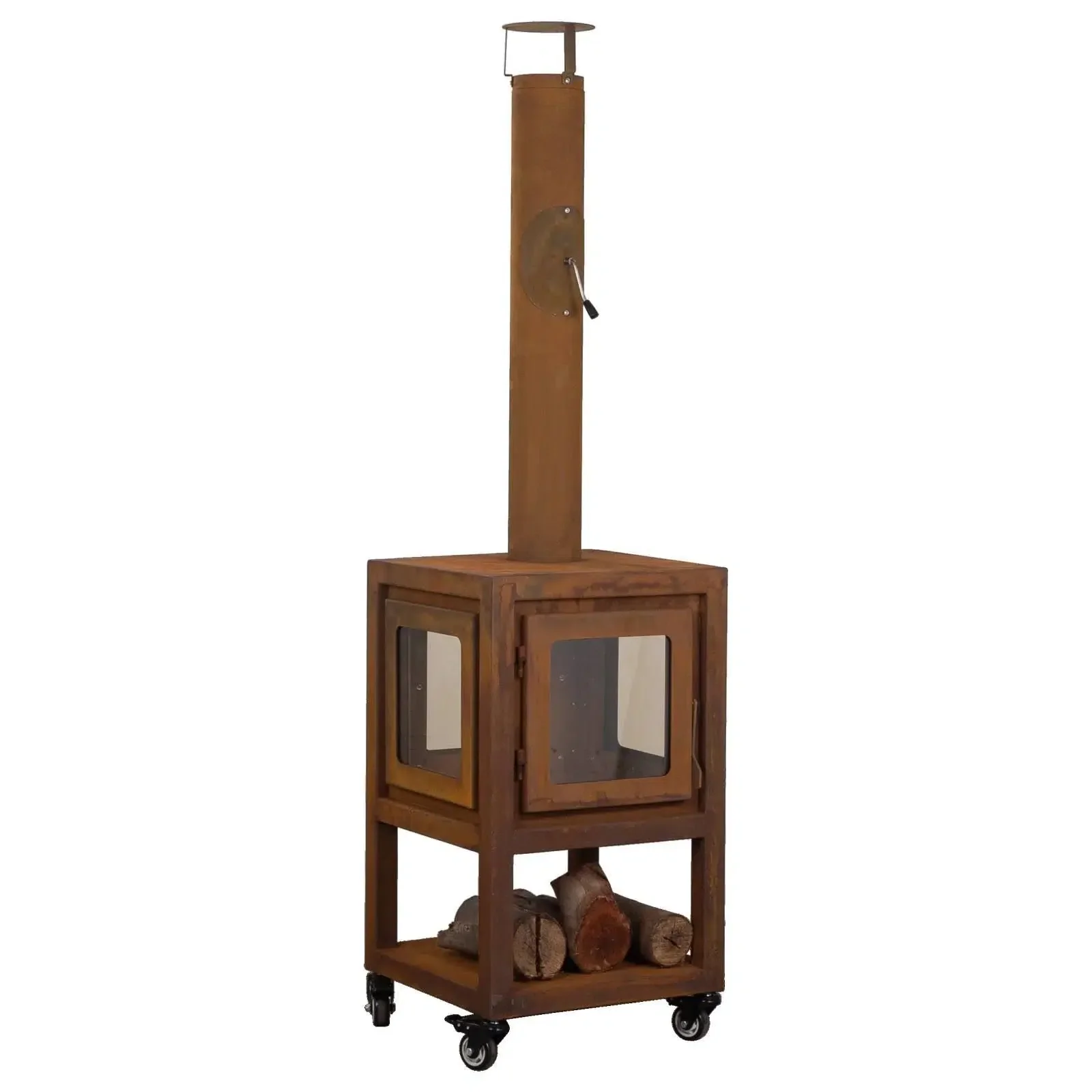 Lazaro Medium Outdoor Wood Fireplace - Image 8