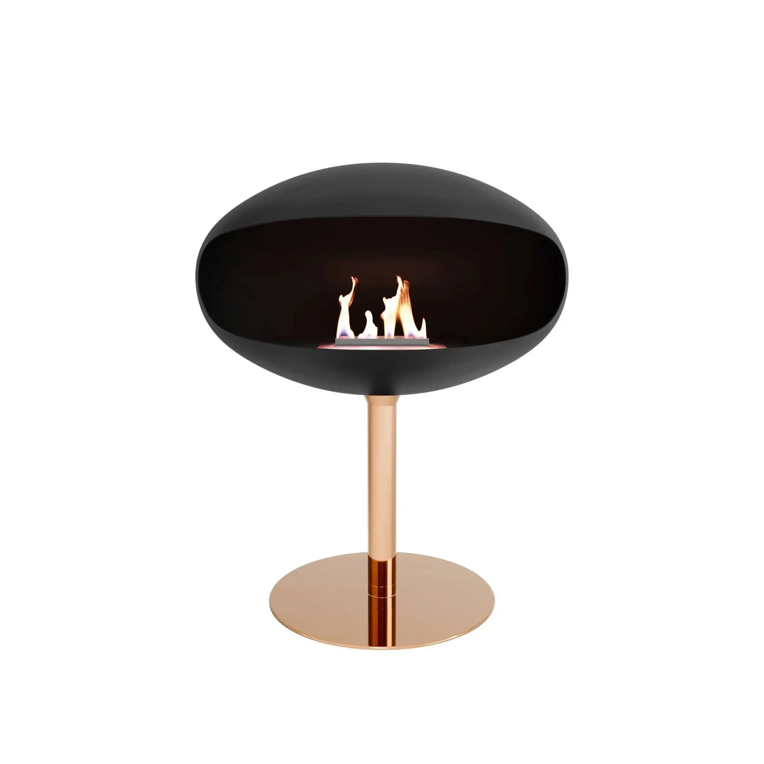 Cocoon Pedestal Standing Ethanol Fireplace - Matt Black - Image 10