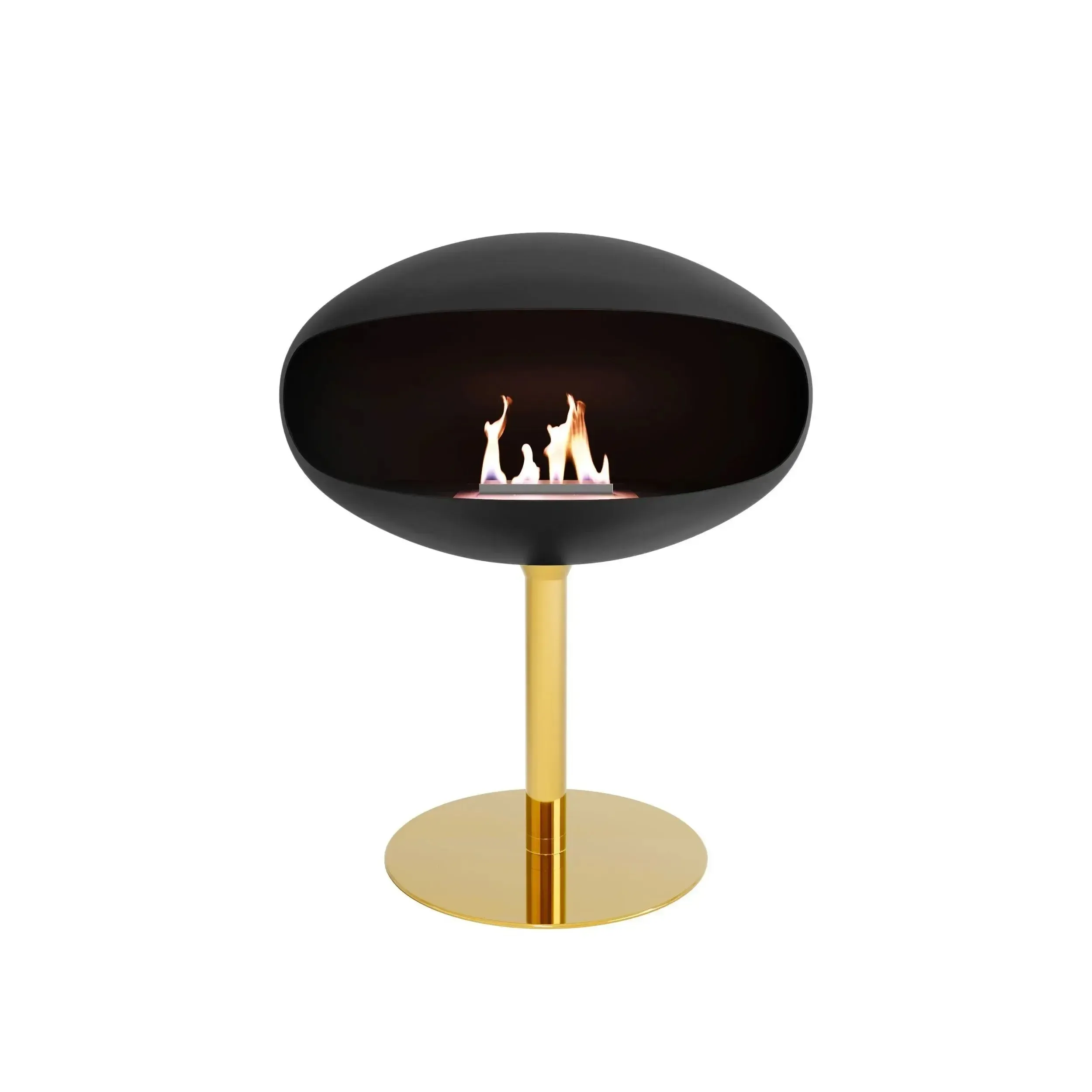 Cocoon Pedestal Standing Ethanol Fireplace - Matt Black - Image 9