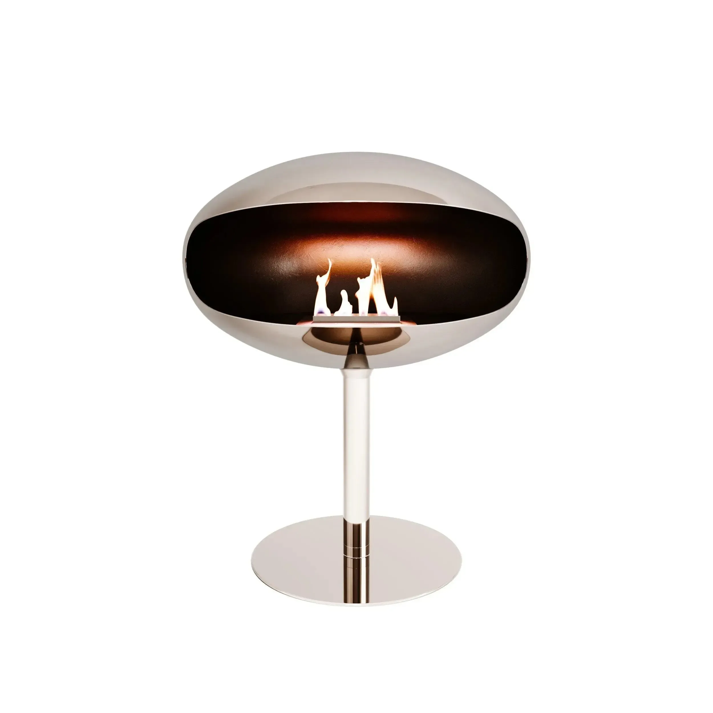 Cocoon Freestanding Ethanol Fireplace - Stainless Steel - Image 4