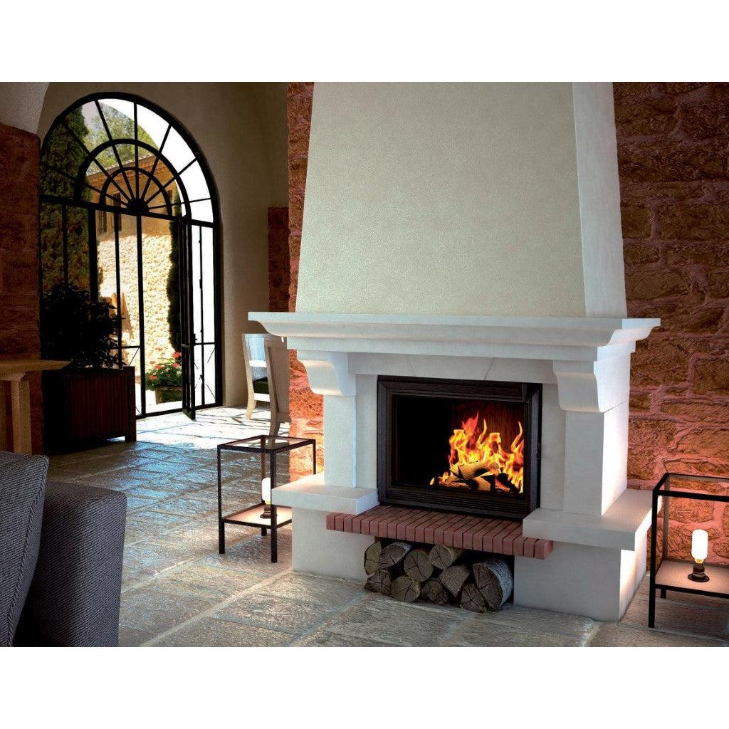 Seguin Super 9 Wood Fireplace With Swing Door & Black Line Glass - Image 5