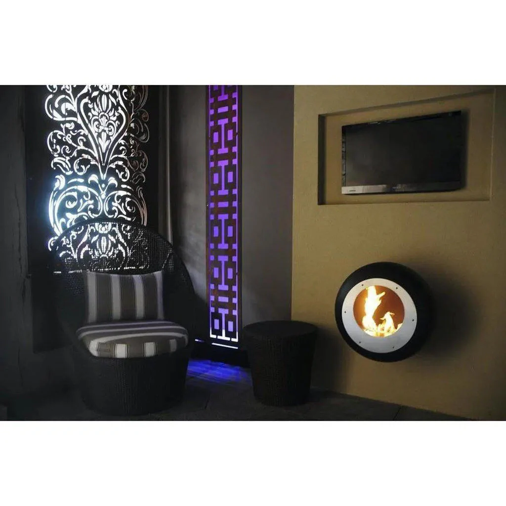 Cocoon Vellum Wall Mounted Ethanol Fireplace - Matt Black - Image 5