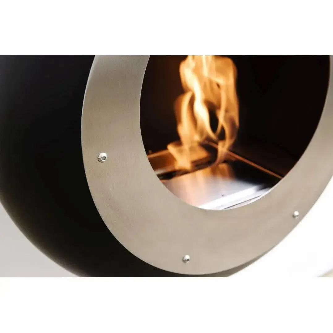Cocoon Vellum Wall Mounted Ethanol Fireplace - Matt Black - Image 7